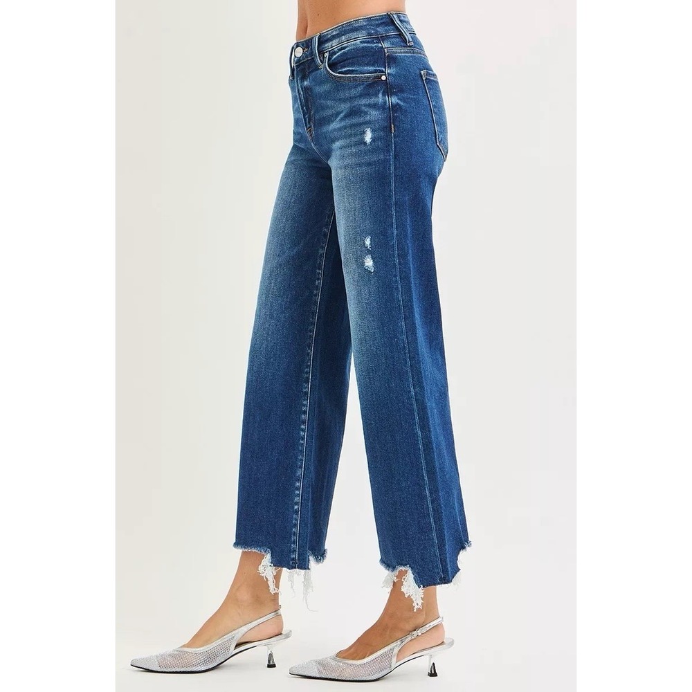 Risen‎ High Rise Crop Wide Leg Jeans 11 NWT  Y-10